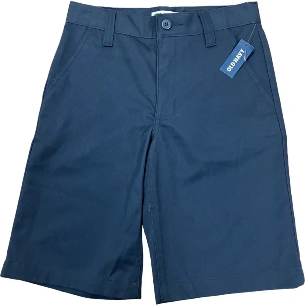 NWT Old Navy Boys Shorts SIZE 8 Navy Adjustable Waistband Summer Casual School